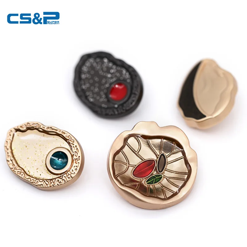Irregular Oval Metal Personality Shank Button DIY Sewing Supply Crafts Button Shirt Cufflink Scrapbook Decor