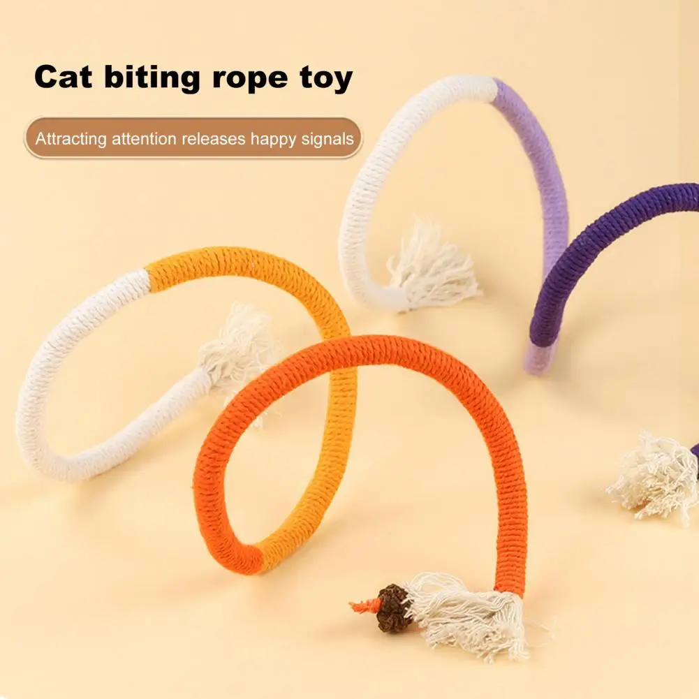 Cat Chew Toy Cat Teething Chew Toys for Kittens Gum Protection Boredom Relief Rope Toys for Indoor Dental Care Cotton for Cats