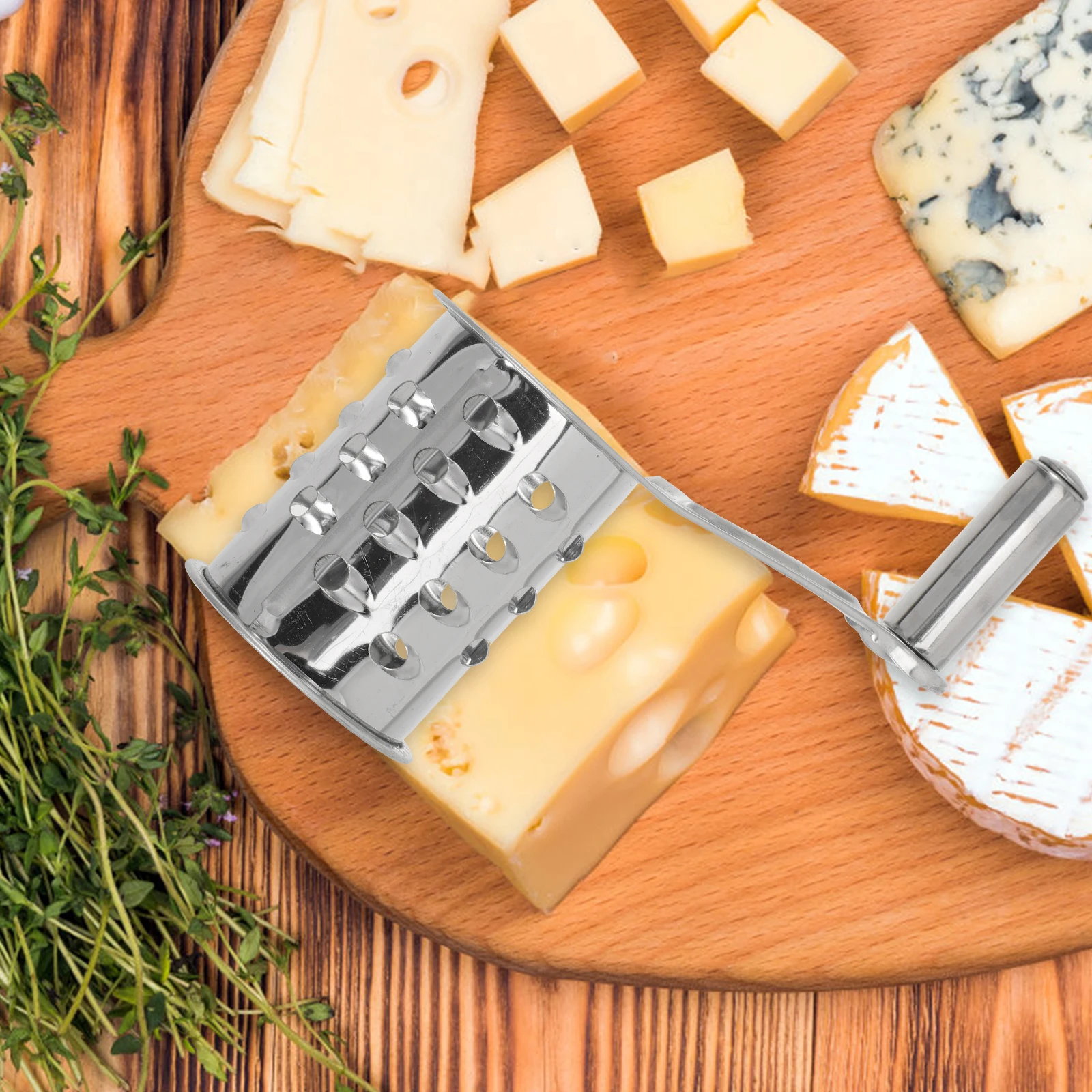 

2Pcs Cheese H held Cheese Cutters H held Stainless Steel Rotating Shredder Metal Roller Cutters Kitchen Dairy Food Tool