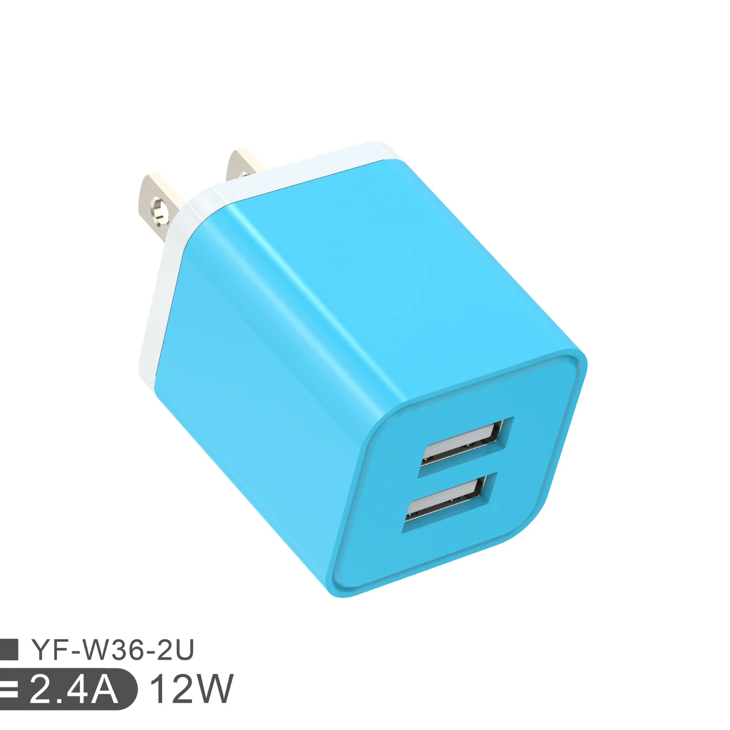 Mobile Phone Charger 5v2.1a Mini Dual Port Power Adapter US Standard Suitable for USB Charging Head