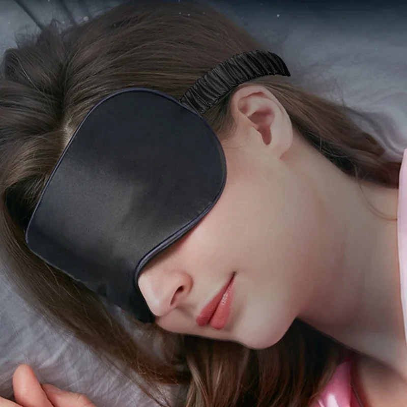 Sleeping Eye Mask Block Out Light Sleep Mask Eyes Soft Sleeping Aid for Travel Imitation Silk Eyeshade Night Breathable Eyepatch