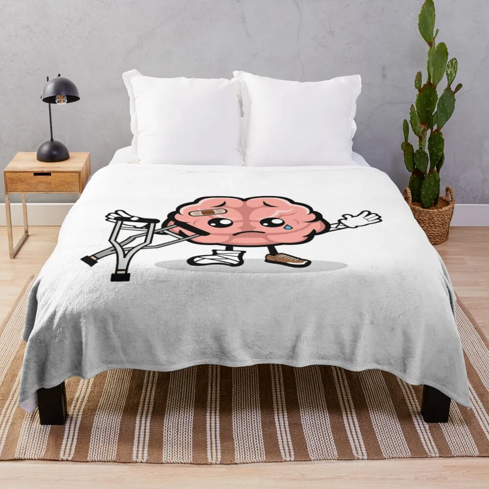 Brain Injury - Neurological Rehabilitation. Funny Gifts for Neurological Disease Patients Throw Blanket Loose Blankets