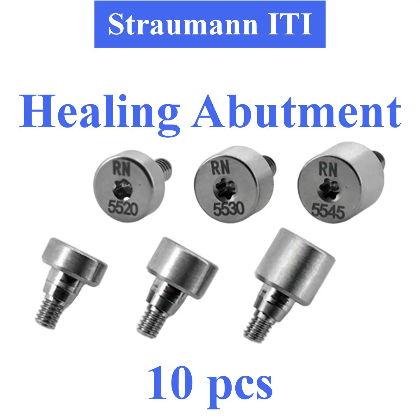10Pcs Dental Healing Abutments Compatible With Straumann ITI Fixtures Pure Titanium Gingiva Former Cuff Collar Restorative Parts
