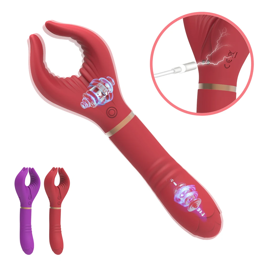 Powerful G Spot Rabbit Vibrator for Women Nipple Clitoris Stimulator Massager Dual Motors Dildo Adult Goods Sex Toys for Female