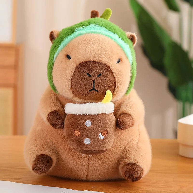 Kawaii Capybara Plush Toy Lovely Capybara Turn to Dinosaur Rabbit Unicorn Stuffed Doll Soft Cartoon Animal Pillow Kids Girl Gift