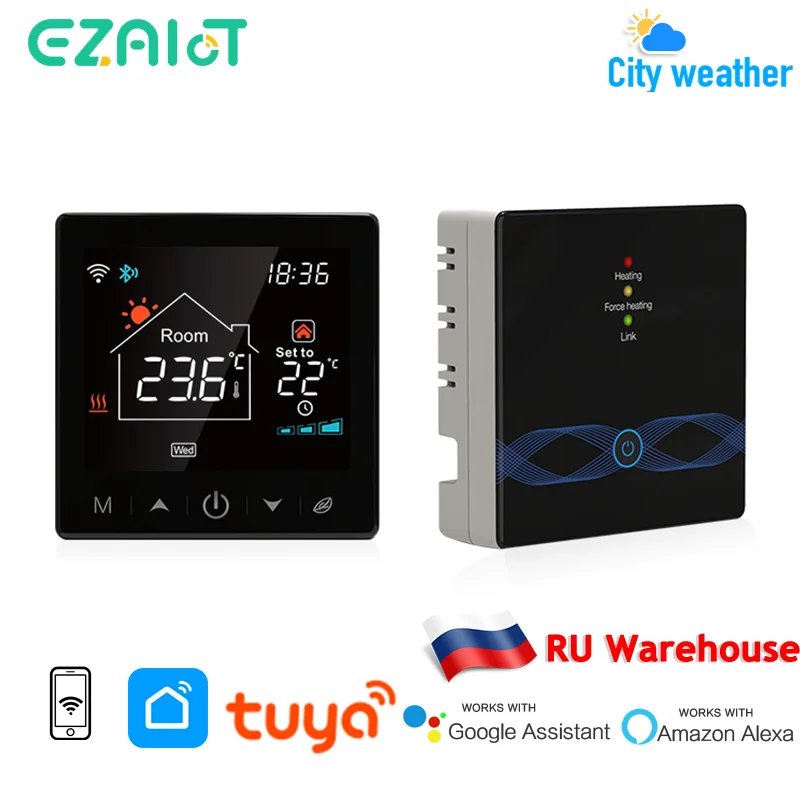 

Smart Wi-Fi Wireless Thermostat Tuya Gas Boiler Warm Floor Regulator Control Underfloor Temperature Works With Alexa Google Home