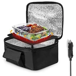 12V Car Electric Heating Bag Travel Outdoor Picnic Portable Meal Food Warmer Container Lunch Box Thermal Heated Packet
