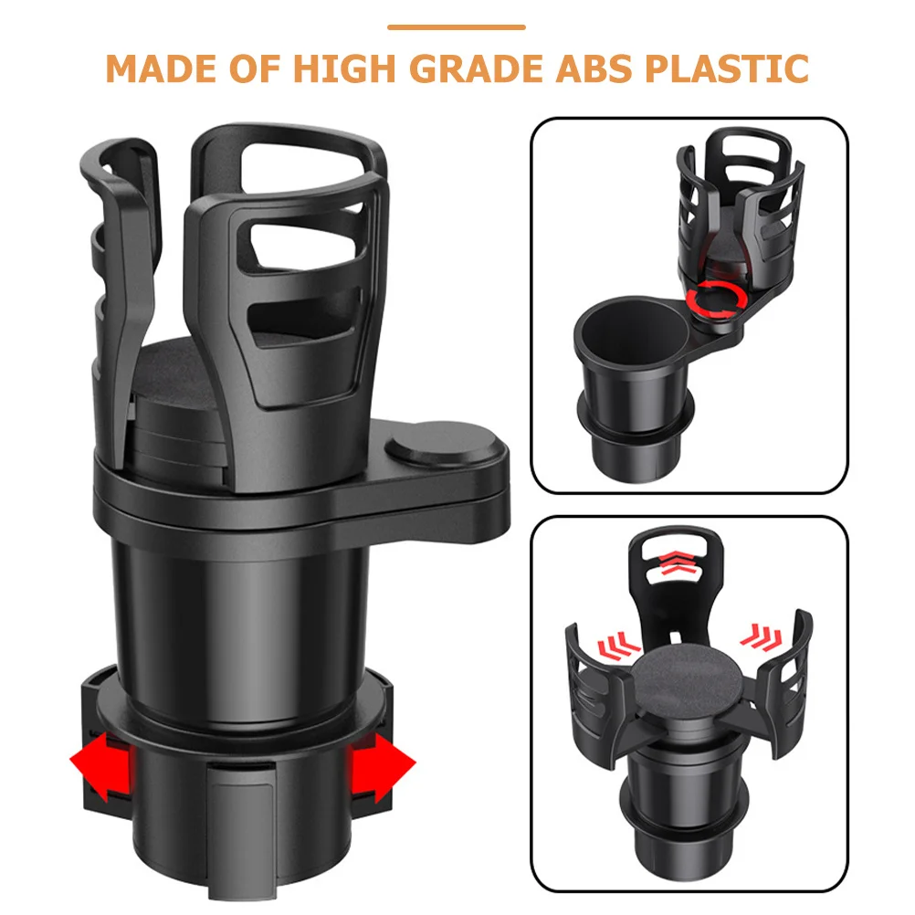 

Car Cup Expandable Multifunctional Drink Holder Stand Large Size Abs Plastic Universal Fit For Vehicle Mounted Water