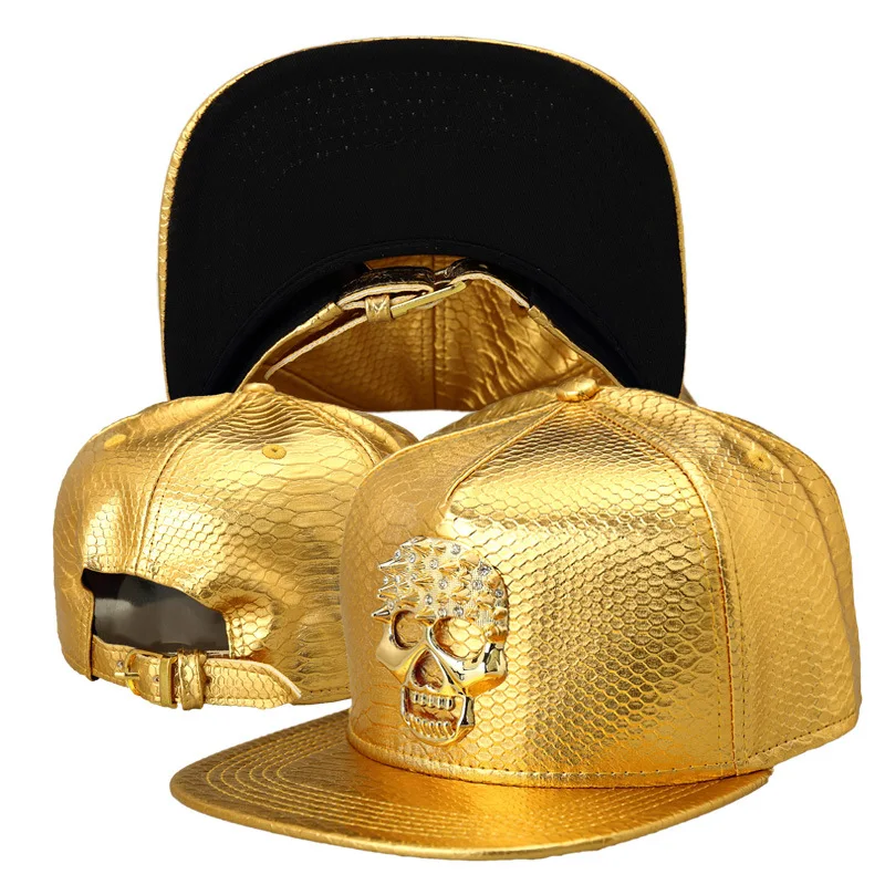 

Unisex Golden skeleton Hip-hop Hats Spring Autumn Outdoor Adjustable Casual Baseball Caps Party Hat
