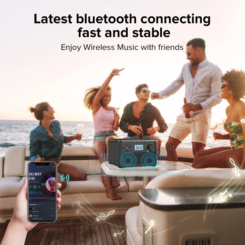 

Домашний CD-плеер с динамиками, Bluetooth, перезаряжаемый, 4000 мАч, портативный, многофункциональный, с USB, MP3 и FM-радио