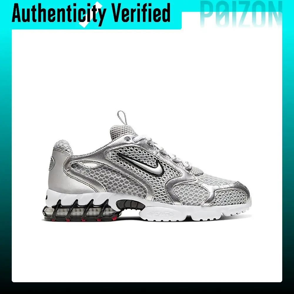 Nike Air Zoom Spiridon Cage 2, Zapatillas Casuales de Caña Baja para Hombre, Color Plateado, CJ1288-001