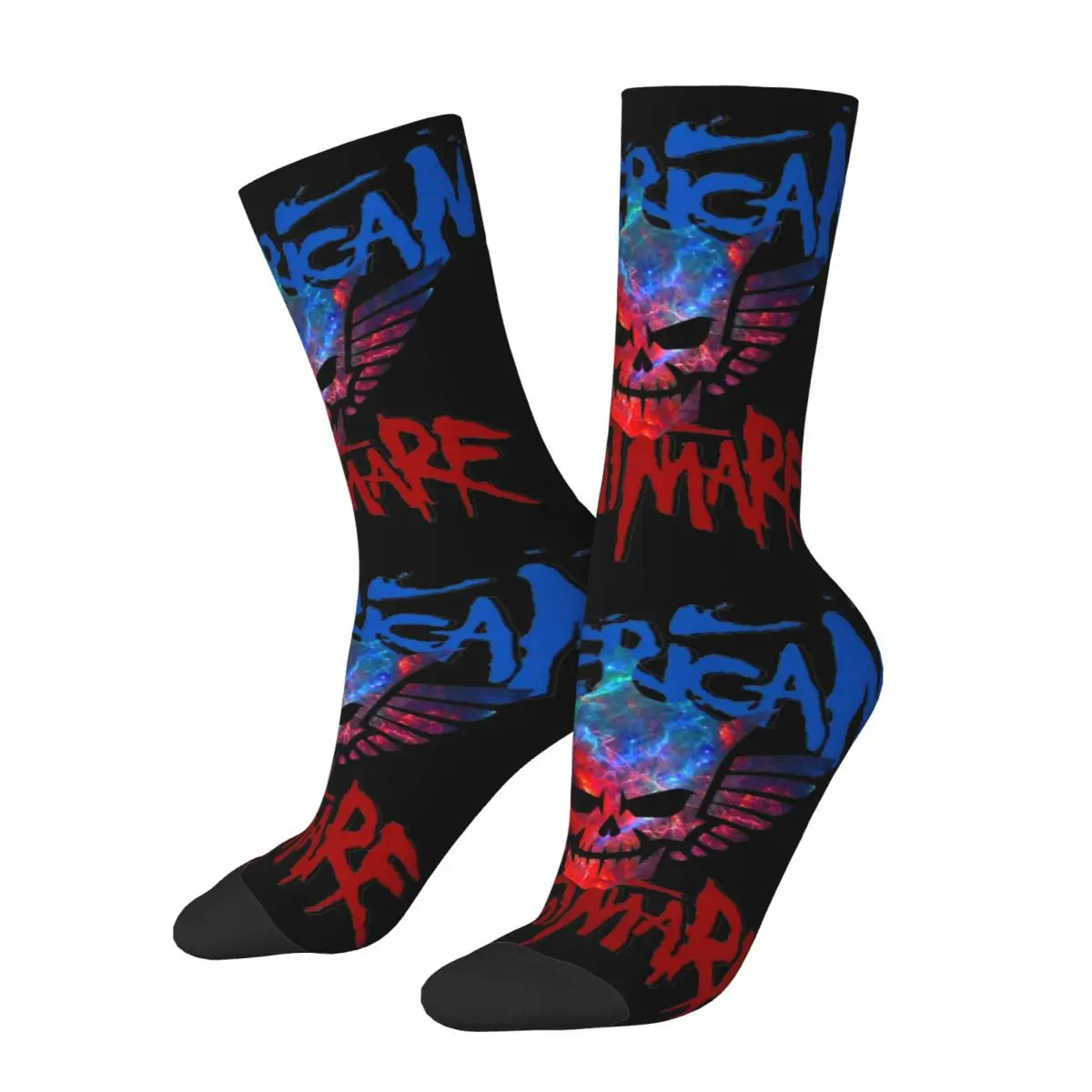 

Colorful Fierce Determination Cody Rhodes Football Socks Polyester Long Socks for Women Men