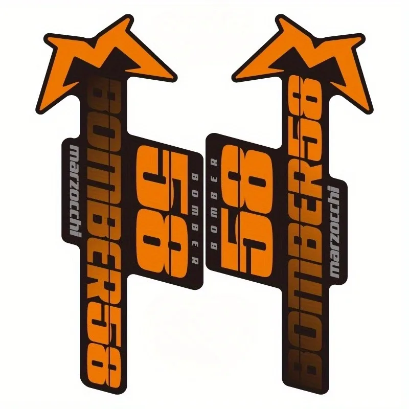 

2PCS/SHEET 2018 new Mazuqi bomber 58 front fork sticker, mountain bike downhill DH bicycle personalized modification beautificat