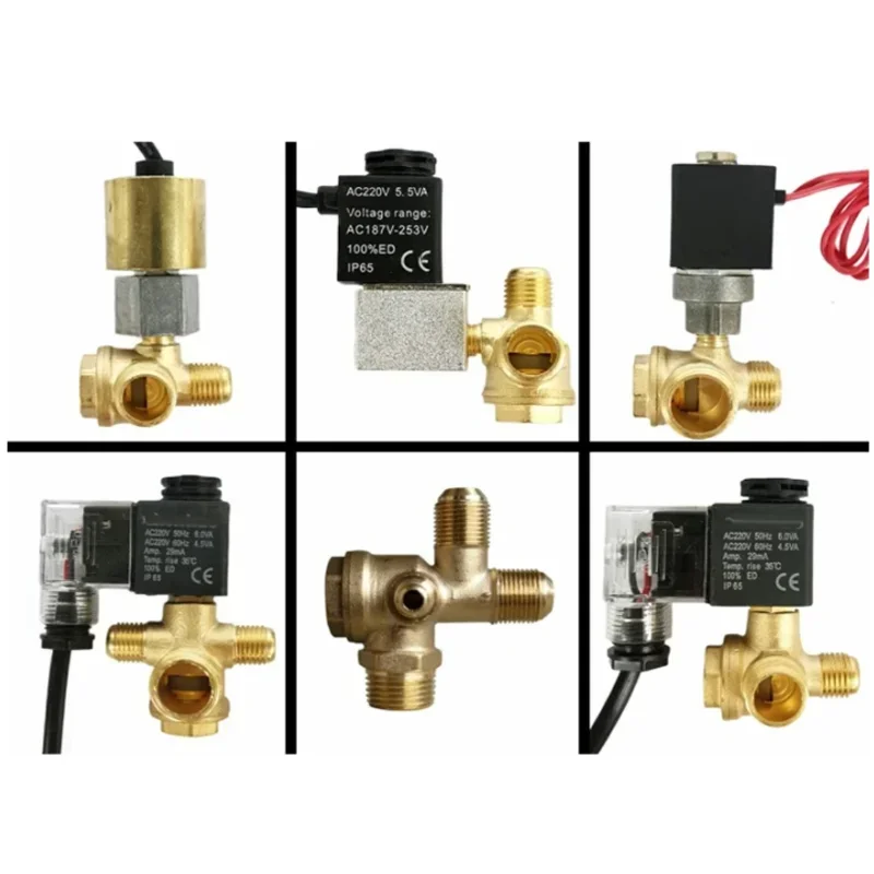 Silent Oil-Free Air Compressor Electromagnetic Check Valve Accessories 220V380V Solenoid Valve Power Off Pressure Relief Valve