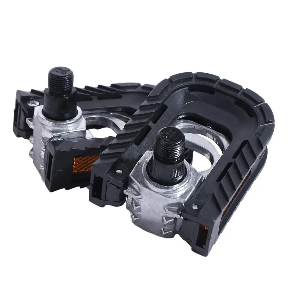 Aluminum Alloy Bicycle Pedal Reflective Sheet 14mm Thread Mountain Bike Pedals Labor-saving Non Slip Folding Pedal Bike