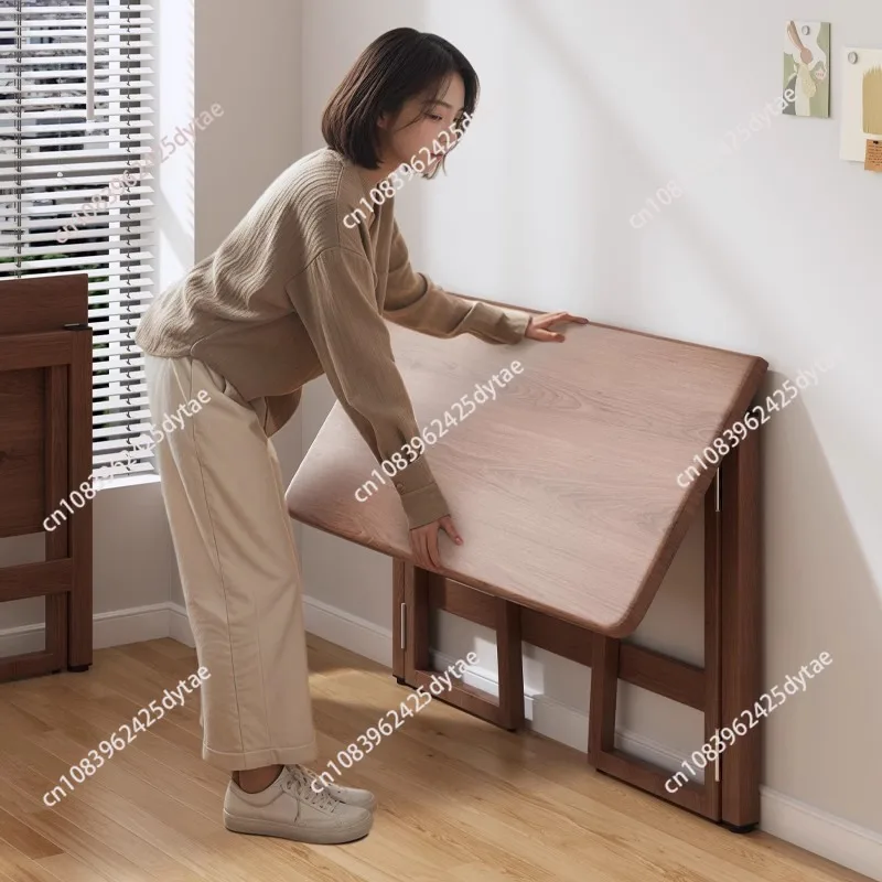 Portable foldable computer desk: simple writing and study desk for students in the bedroom, no need to install a desk
