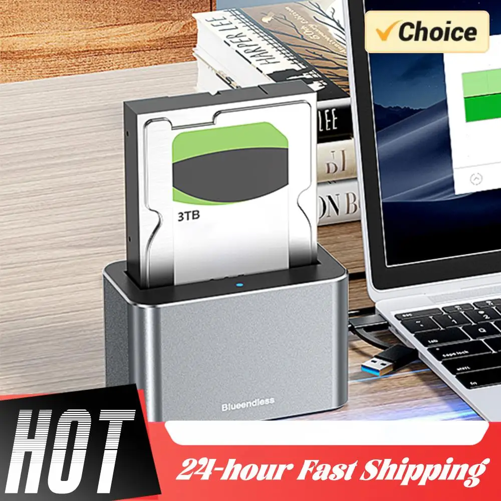 Hard Drive Dock SAS To USB 3.0 Adapter Support Up To 20TB USB External Disk Box Enclosure Case for 2.5/3.5 in SATA/SAS HDD SSD
