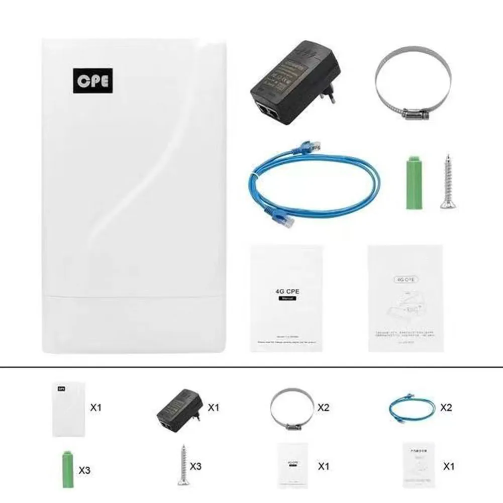 Wired and Wireless Capabilities of the Portable Outdoor Waterproof CPE WiFi Router Providing Quick Setup and Use