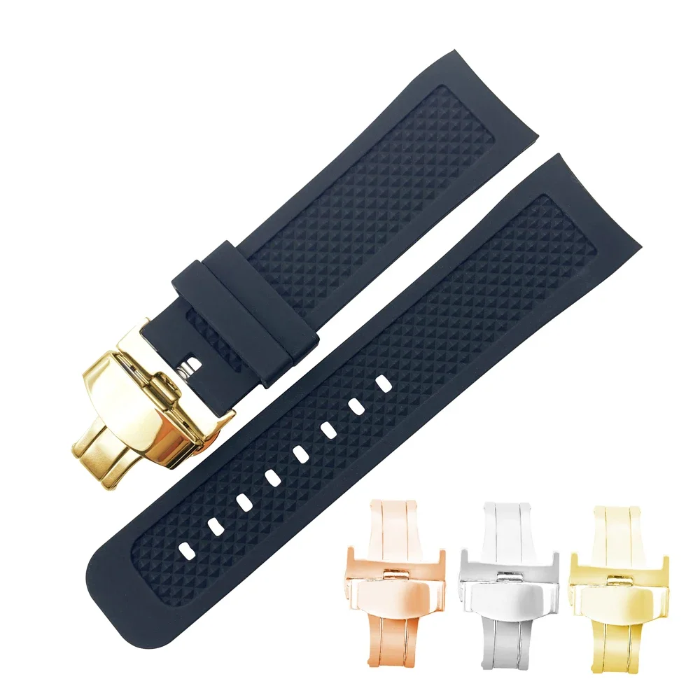 

Ремешок для часов IWC PORTUGIESER, яхт-клуба, IW390502, IW390209, 22 мм, черный, мягкий, силиконовый, резиновый