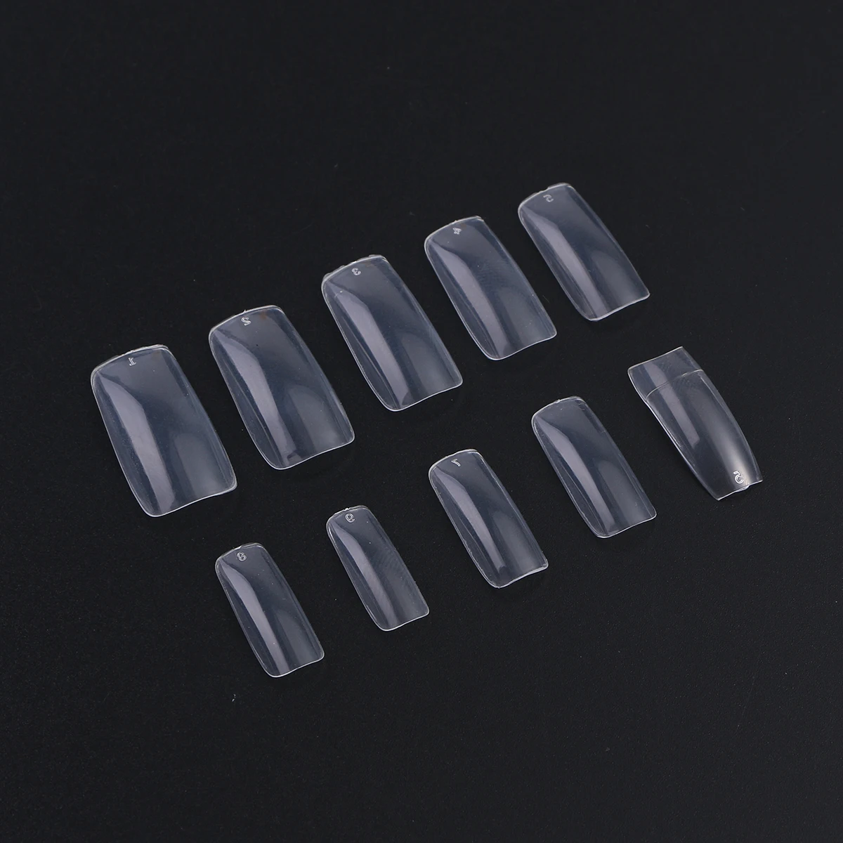 

500pcs Transparent Full Nails Tips False Nails Fake Tips Finished Product Easy Shape File Durable PC Material Safe Nail