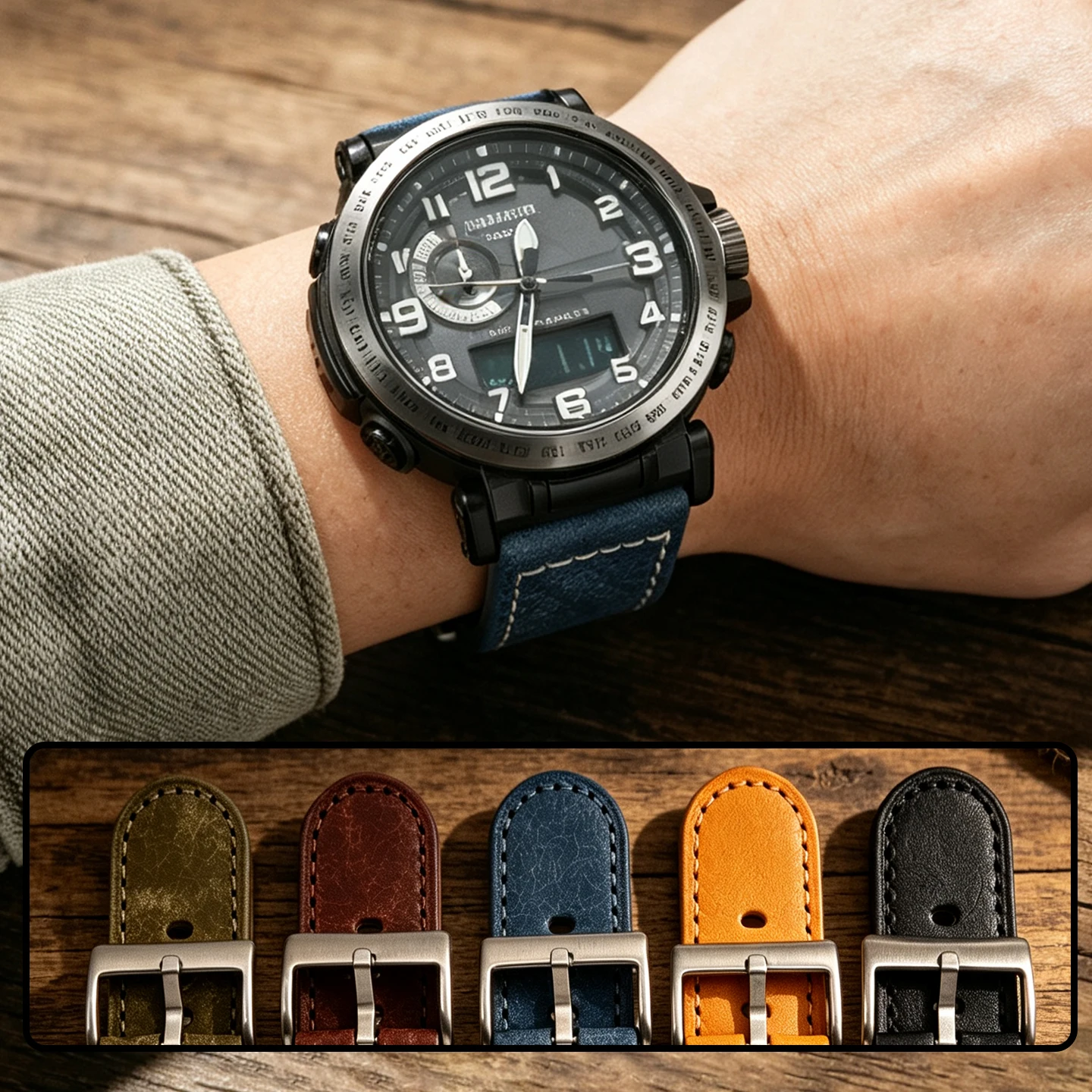 Retro Genuine First Layer Cowhide Watchband For Casio Pro Trek PRG-600 PRG-650Y PRW-6600 PRW-70YB 24mm Leather Replacement Strap