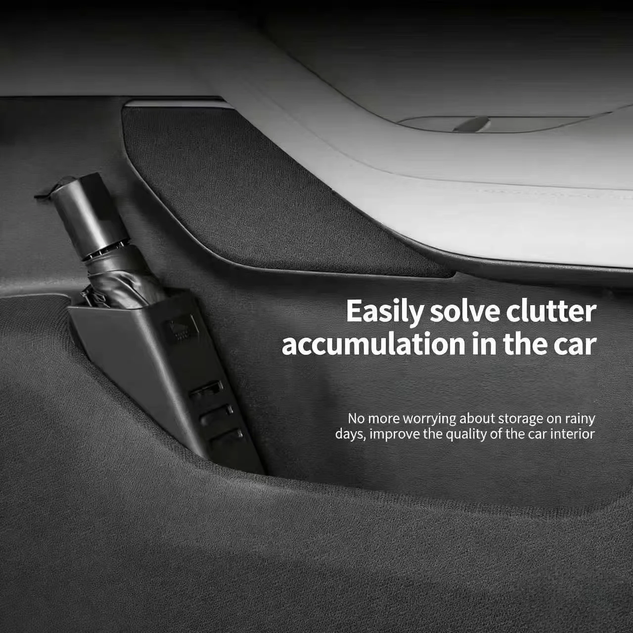 Universal Car Umbrella Holder Storage Box Trunk Waterproof Rain Organizer Vehicle Interior Accessory for SUV Sedan Hatchback