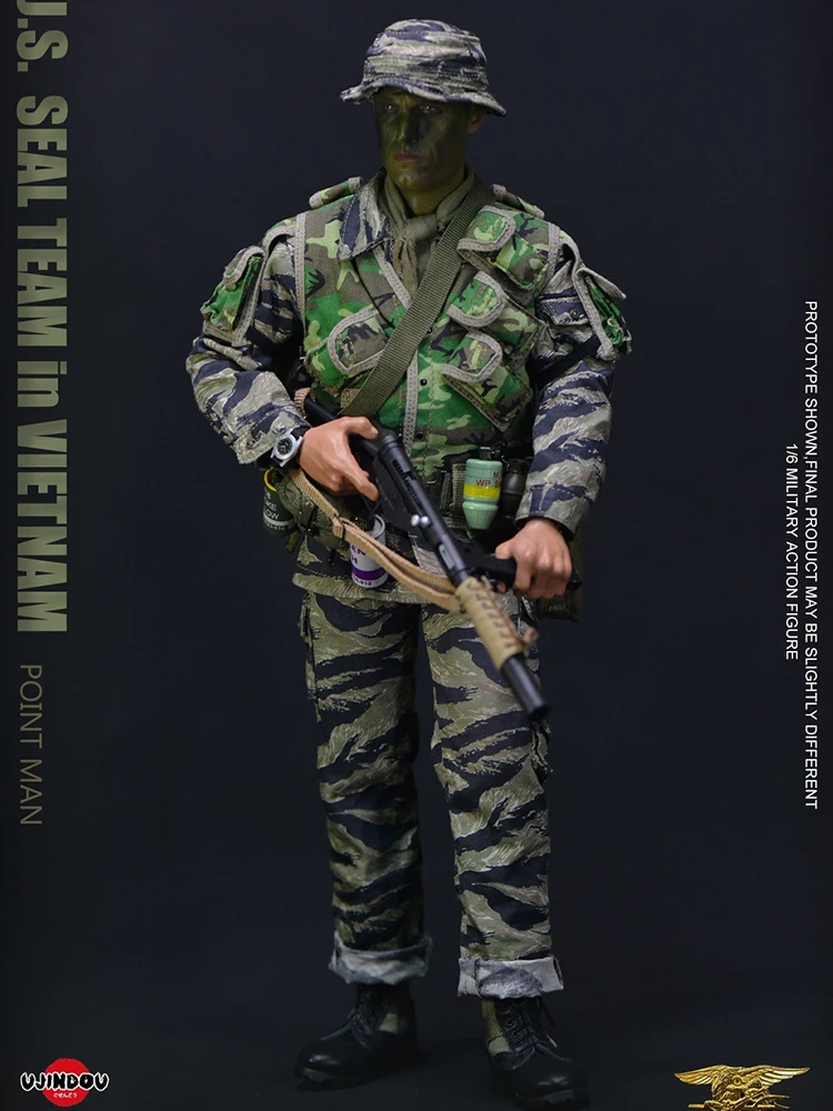 UJINDOU UD9050 1/6 US SEAL TEAM in Vietnam Point Man Panno Action Figure Militare Statico Fucile Ornamento 12 pollici Soldato Modello