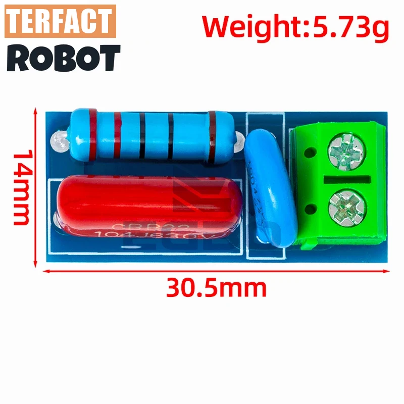 10PCS AC/DC 5V-400V RC Absorber/Snubber Circuit Module Relay Contact Protection Resistor Overvoltage 6V 9V 12V 24V 110V 220