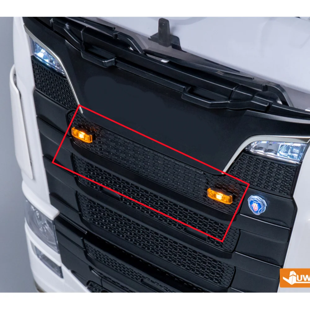 ไฟเตือน Center Grid Spot Light โปรไฟล์ CBD-05 สําหรับ Tamiya Scania 1/14 Trailer หัวโคลนรถบรรทุกความกว้างชิ้นส่วน DIY