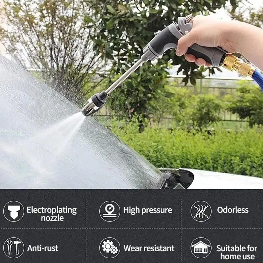 High-Pressure Car Washing Water Gun Long Pole Car Washing Tool Watering Garden Tool Garden Water Hose Nozzle Garden Shower