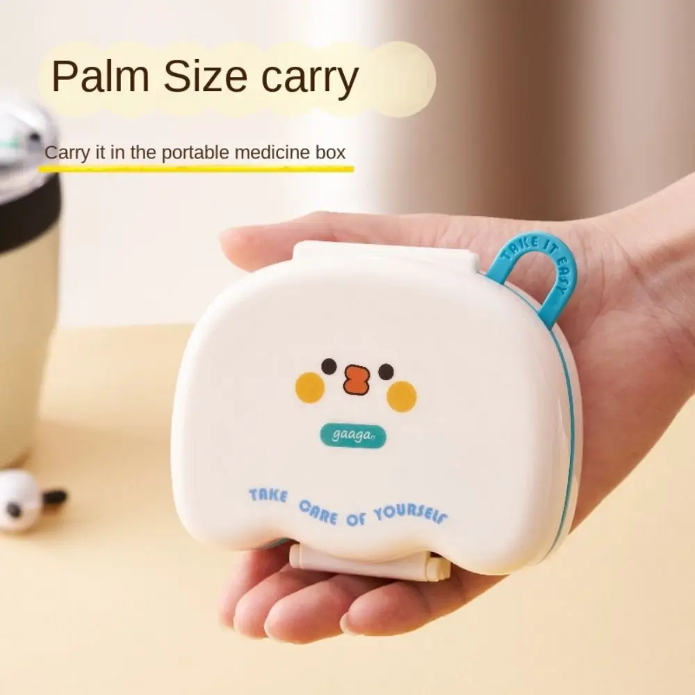 

Pocket 7 Grids Cartoon Pill Storage Box Dispensing Plastic Pill Case Weekly Moisture-Proof Pill Organizer Box Travel