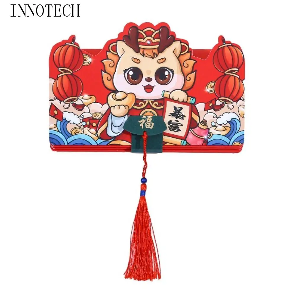 

2025 Новогодняя упаковка, красный конверт, удача, сумка для денег, сумка с рисунком дракона, сумка для благословения, лучшие пожелания, упаковка «сделай сам», сумки для денег