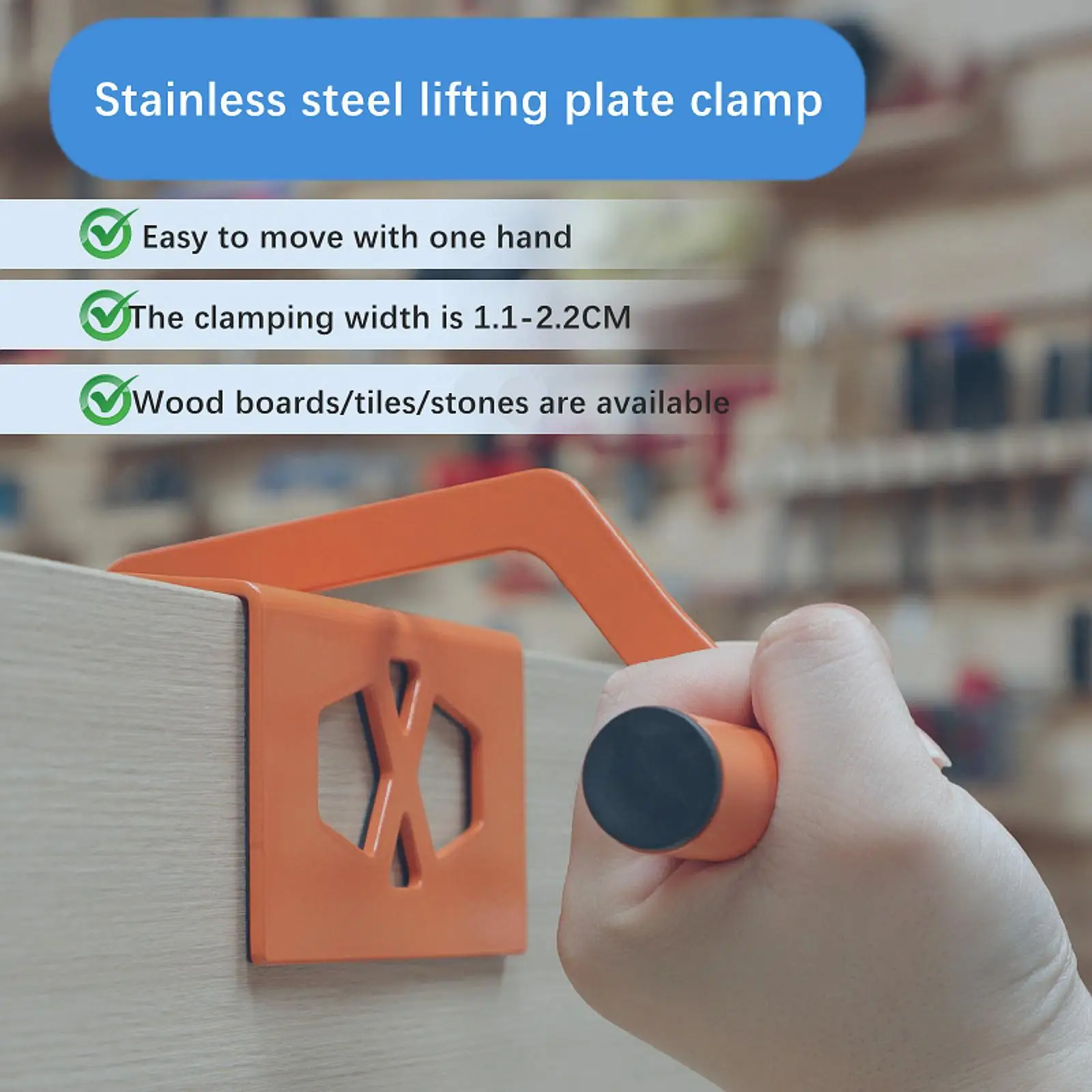 Drywall Carrying Tool, Gripper Clamp Lifter Carrier, Simple to Use, 50kg Transport Tool Equipment Panel Carrier