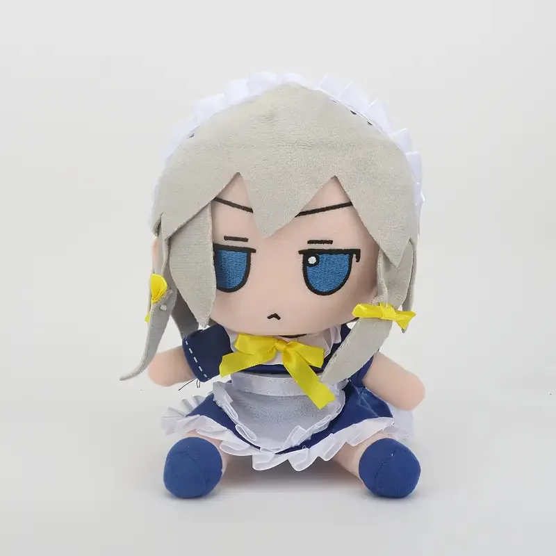 

Anime Game Character Plush Doll Blue White Maid Stuffed Toy Cute Collectible Soft Plushie Gift for Fans