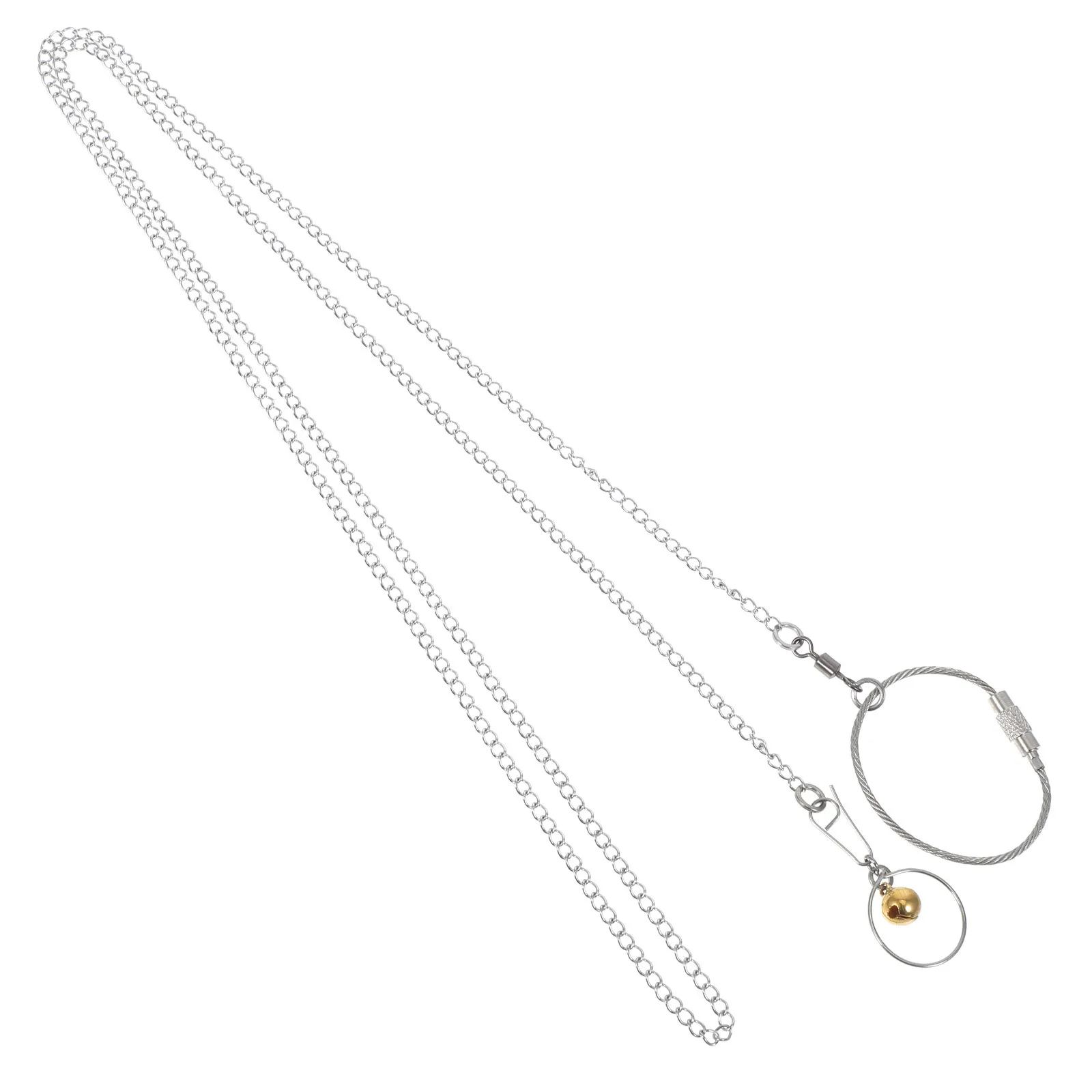 

Parrot Neck Collar 1 Meter Stainless Steel Bird Chain For Macaws Conures Durable Outdoor Flying Training Use Pet Supplies