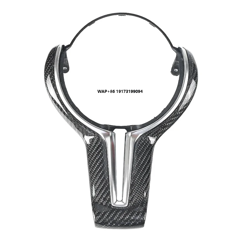 

Carbon Fiber Car Steering Wheel Protective Cover Trim for B-MW M-Sport M2 M3 M4 M5 M6 X5 X6 M F20 F22 F25 1 2 3 4 Series Replace