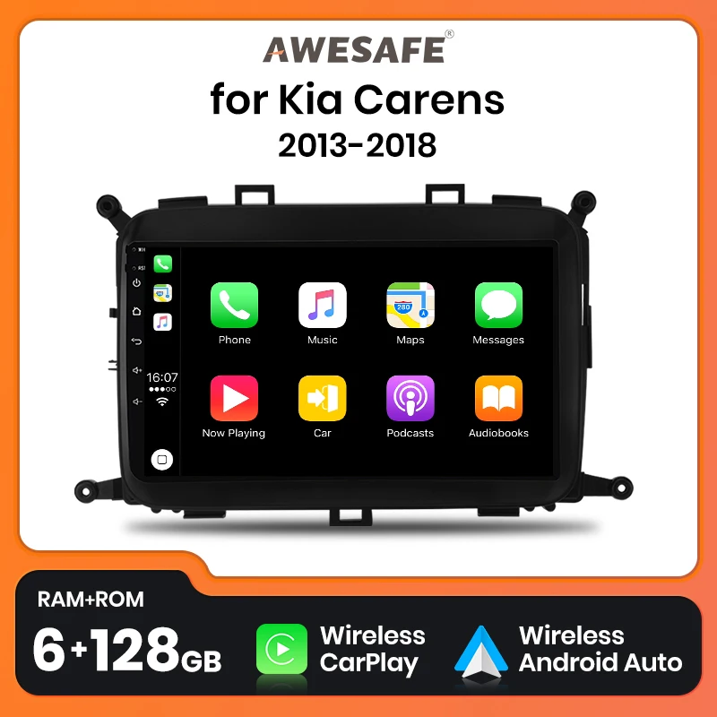 AWESAFE PX9 Plus Car Radio For Kia Carens 2013 - 2018 wireless CarPlay Android Auto car intelligent systems No 2 din 2din DVD