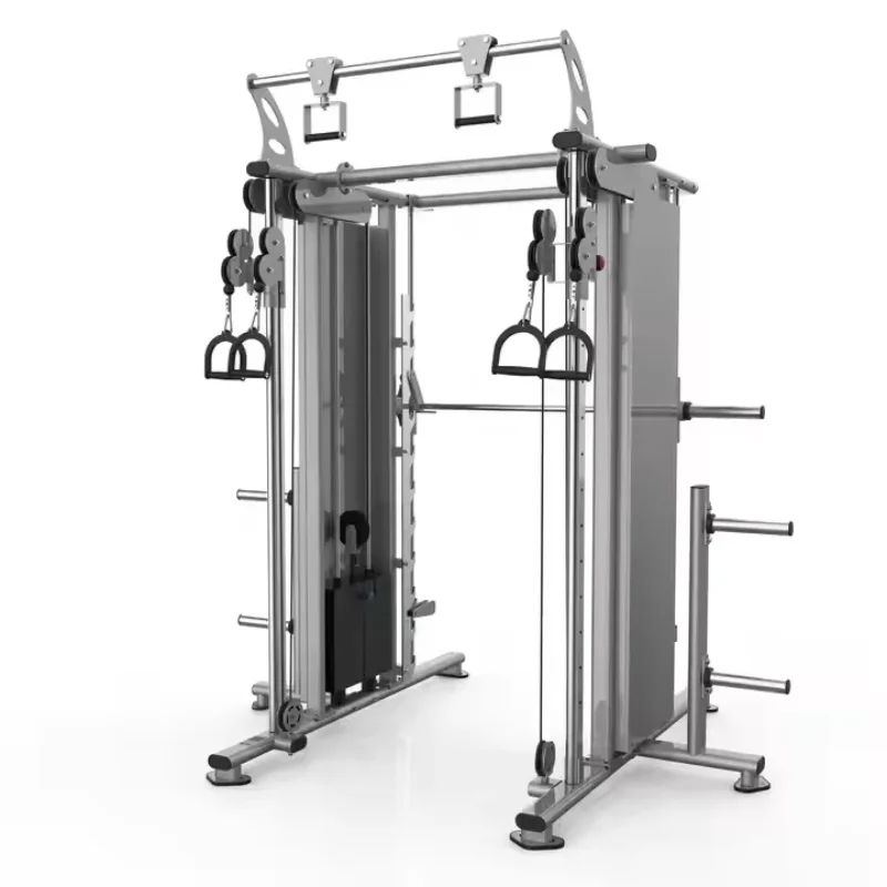 

Multi Function Gym Smith Machine With Cable Crossover Functional Trainer Multi Functional Smith Gym Machine