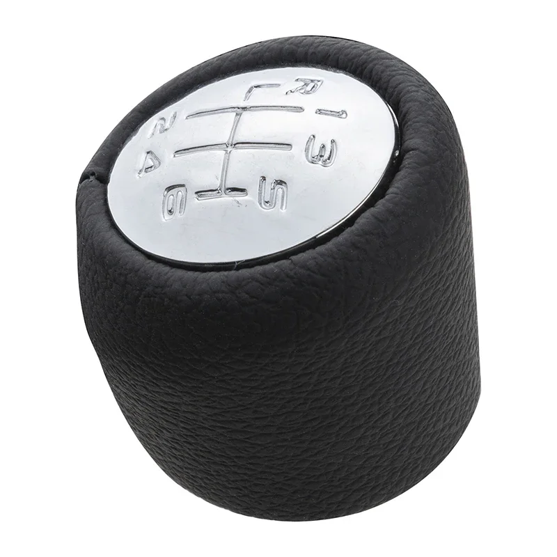 6 Speed Chrome Car Leather Gear Shift Knob Lever Stick Handball Head For Renault Laguna II 2 Mk2 2001-2007