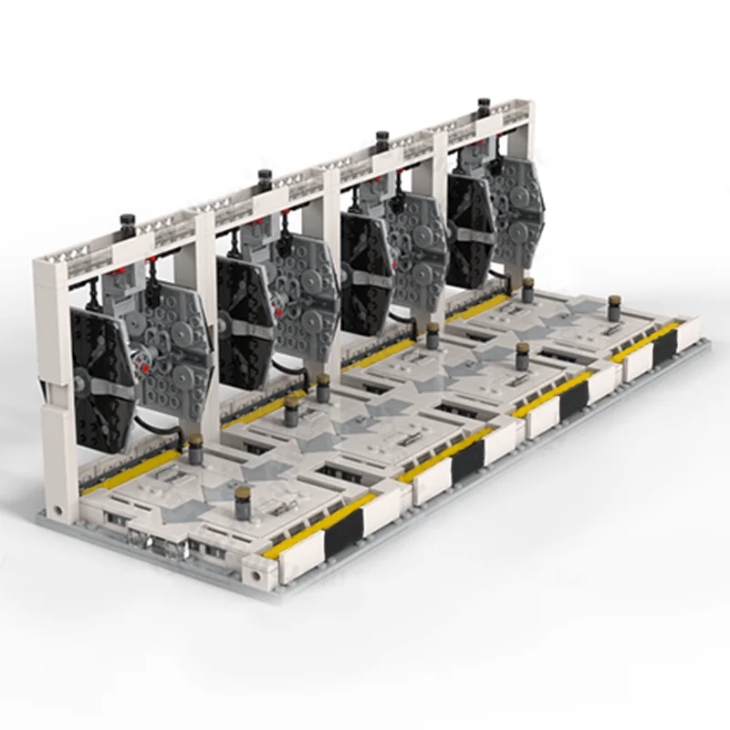 347 Uds. MOC Micro Diorama Hangar estrella Imperial batalla modelo bloques de construcción DIY juguetes Idea educación ladrillo regalo de Navidad niños