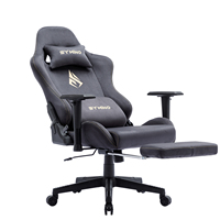 Symino Gaming Chair, Ergonomic Gamer Chair with Footrest, Breathable PC Chair with Adjustable Lumbar Cushion, Headrest Cushion