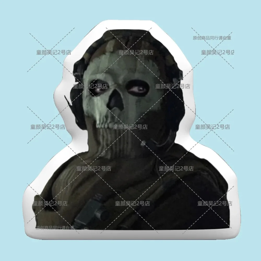 Almohada Call of Duty, muñeca Ghost CODM, muñeca de peluche