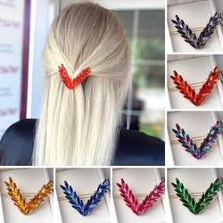 Women Fashion Rhinestone Hair Clips Shining V shape Designer Hairpin Hair accessories Girl Crystal Barrette Headwear Ornaments