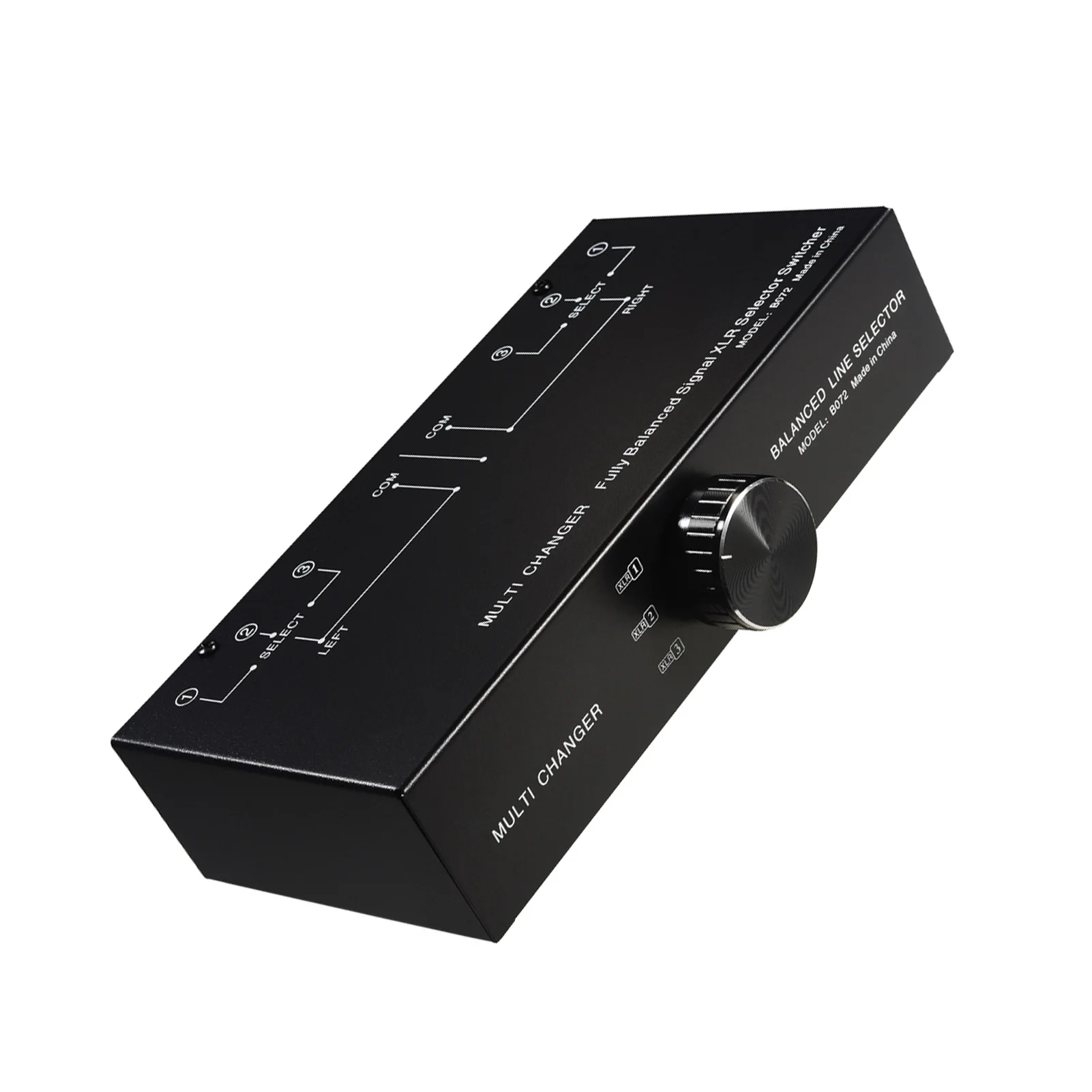 

3-in-1-out Fully Balanced Signal XLR Selector 3 Way Passive Stereo Sound Switch Hot Cold Switching Noiseless L R Separation