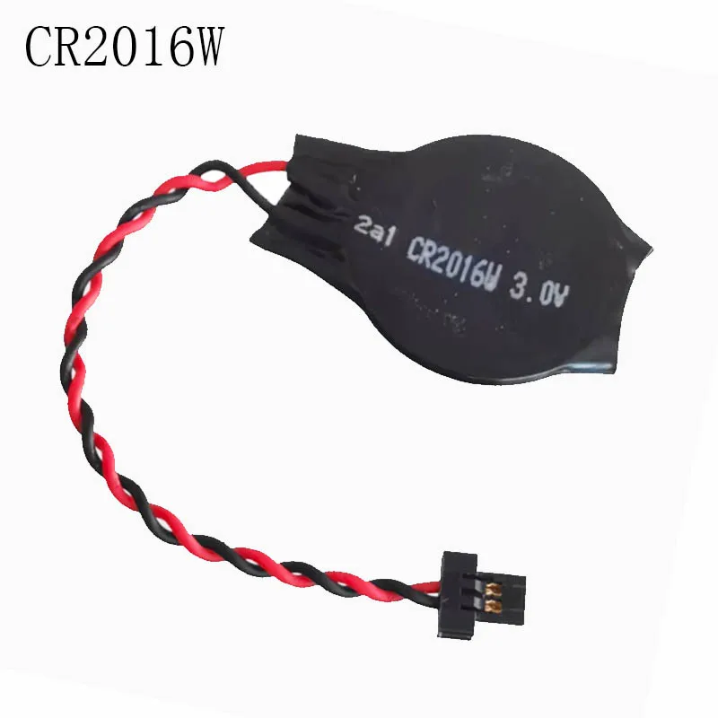 1 PCS/LOT CR2016W avec prise plate noire 2016 pile bouton batterie au Lithium BIOS coms pour carte mère d'ordinateur portable