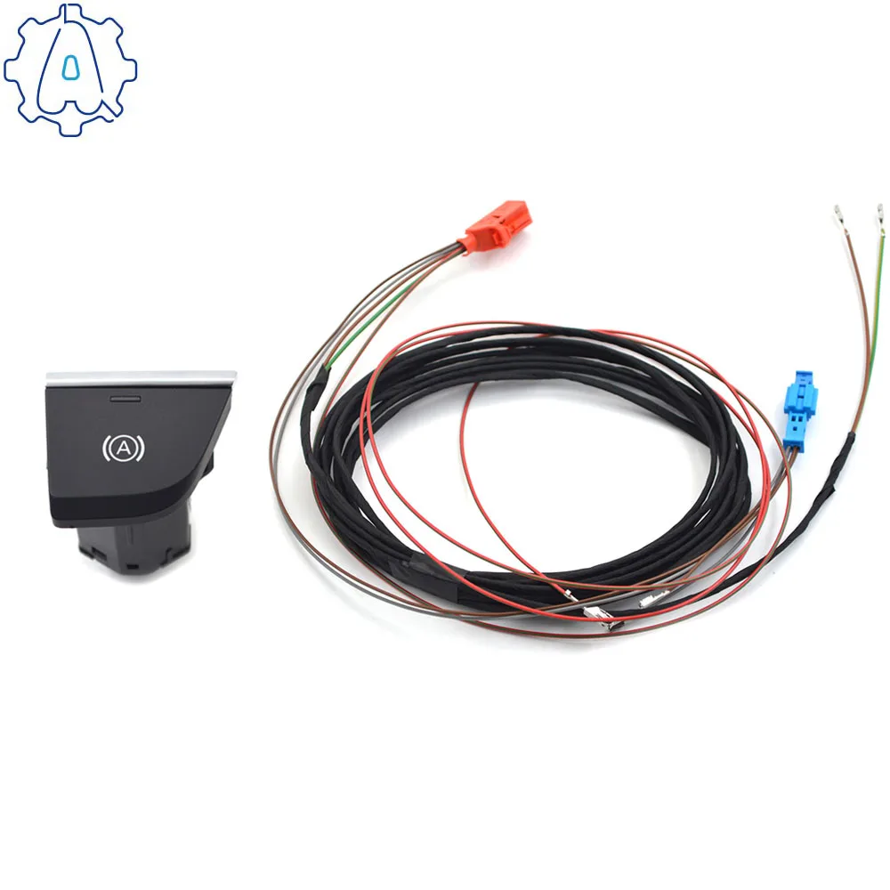 Hill Hold / Downhill auxiliary system Auto Hold Switch And Wire For Audi Q5  White backlight button LHD 80B 927 143  80B927143