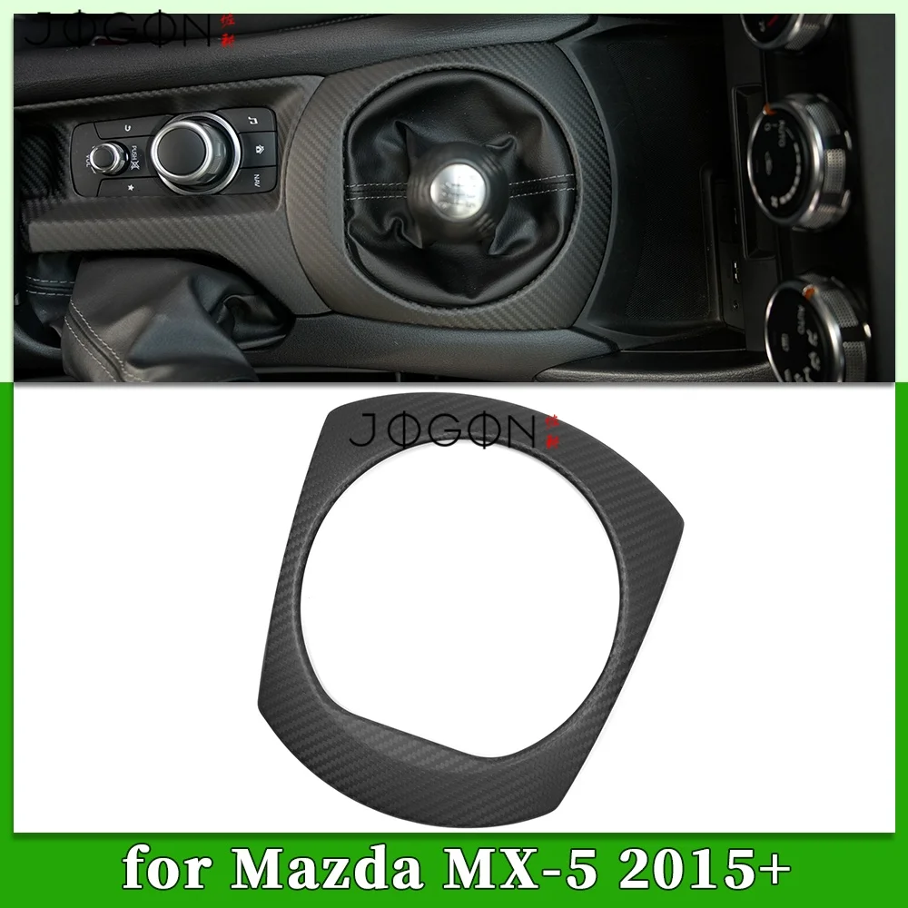 

DRY Carbon Car Interior Gear Shift Panel Center Console Decorative Cover Trim Accessories For Mazda MX-5 MX5 Miata ND 2016-2023