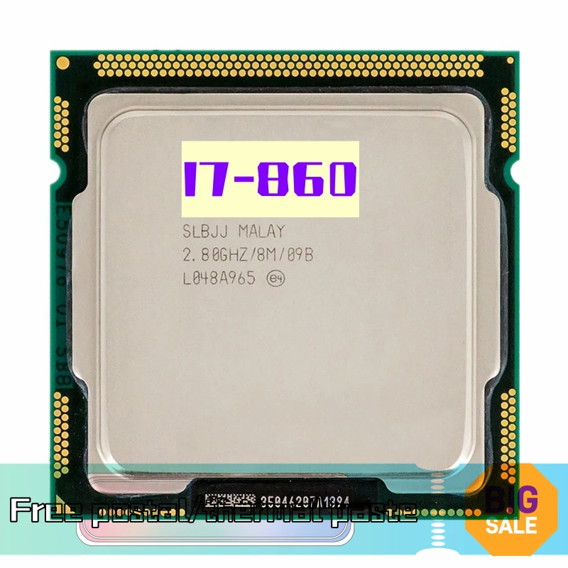 

Core i7-860 i7 860 2,8 ГГц четырехъядерный восьмипоточный процессор 8 Мб 95 Вт LGA 1156