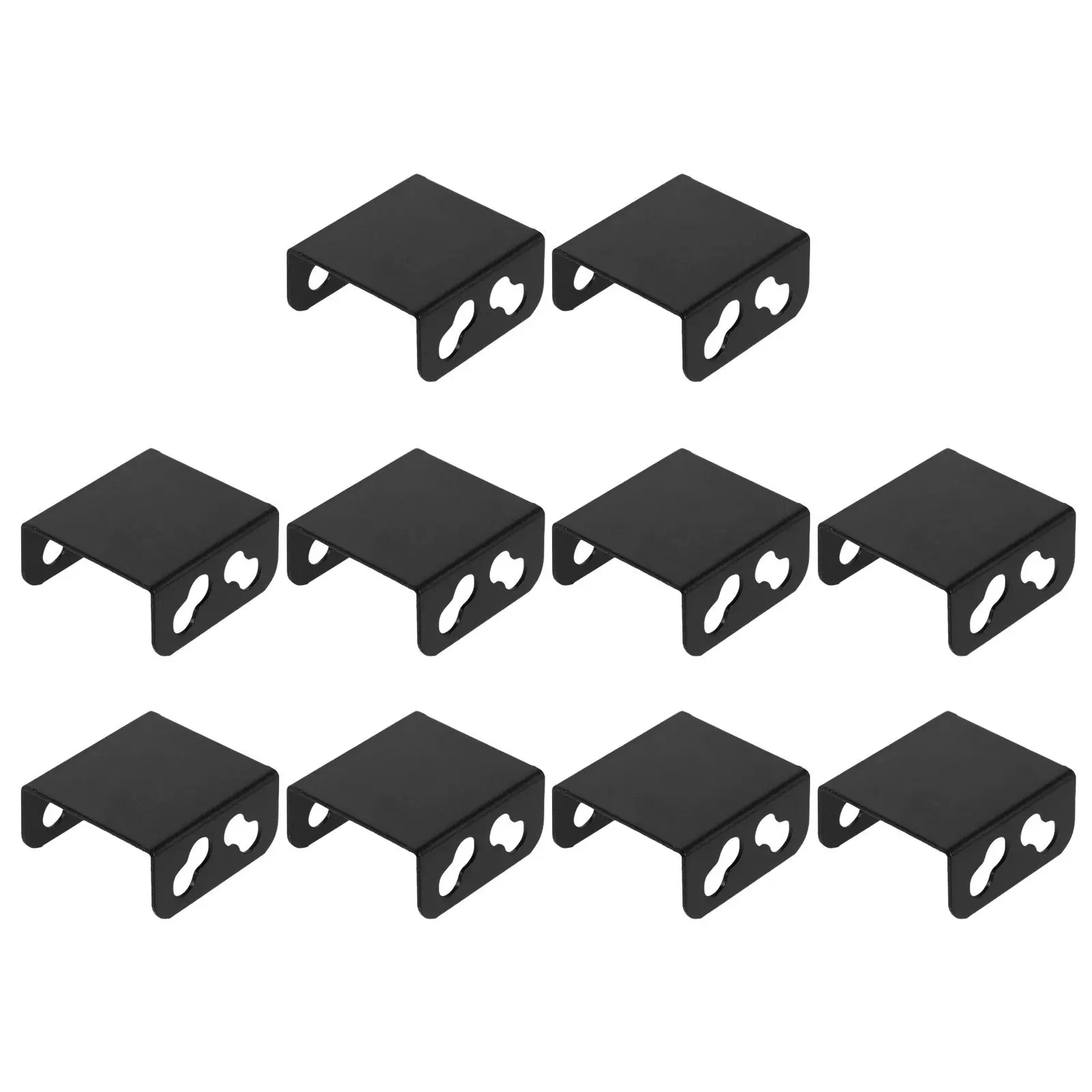 10Pcs Computer Cooler Accessory Dual Fan Radiator Holder Buckle Design Easy Install DIY Fan Connection Bracket Quiet Use