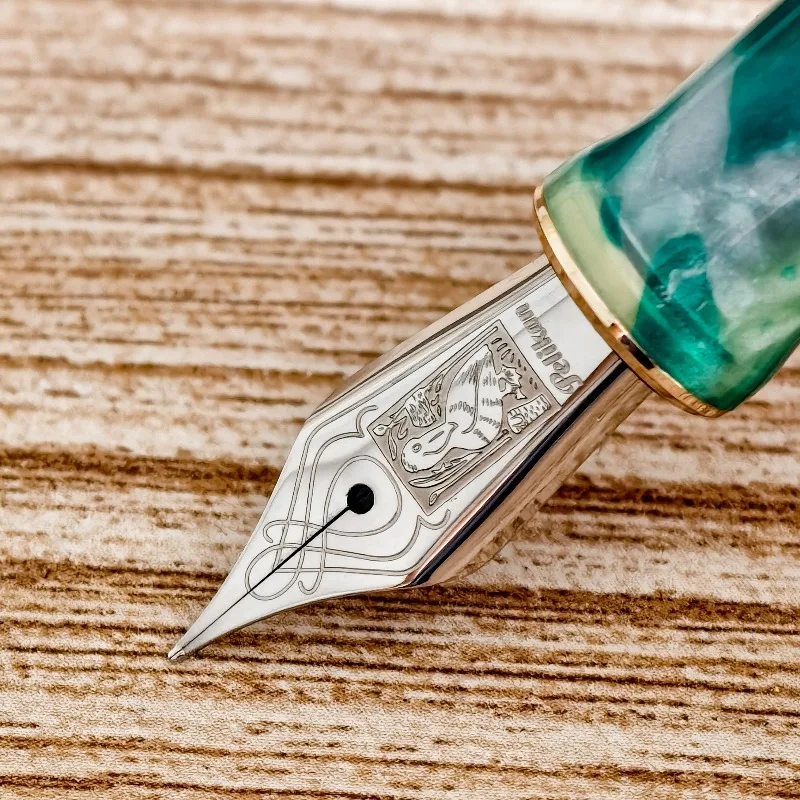 No.6 Long Knife Durable Pen Nib Fine Carving 35 Fountain Pen Tip Bird Carving Hand Polishing, Calligraphy Student Pen EF F Nibs